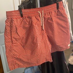 Ferragamo swim trunks size 54, orange with whales. Barely worn